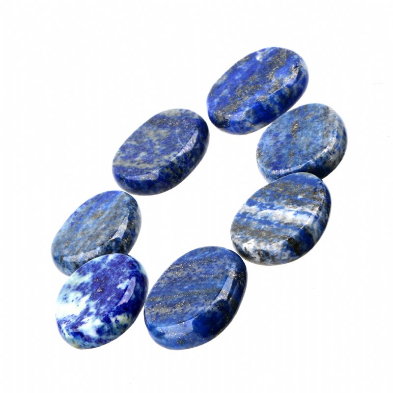 7st Lapis Lazuli Massagestenset 8st Hjärtformat