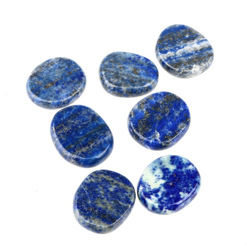 7st Lapis Lazuli Massagestenset 8st Hjärtformat