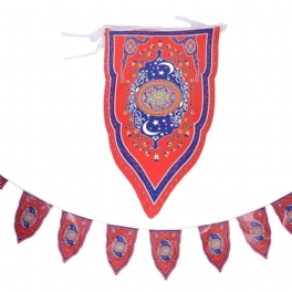 8st Ramadan Flagga Islamisk Bunting Hängande Eid Mubarak Festdekorationer