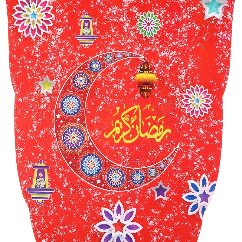 8st Ramadan Mubarak Arabisk Bunting Islamisk Celebration Banner Flagga Dekorationer