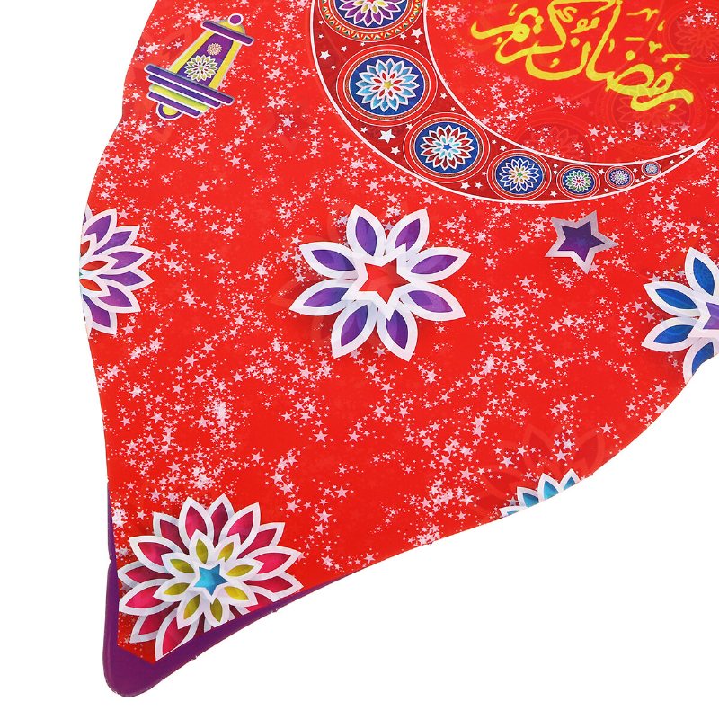 8st Ramadan Mubarak Arabisk Bunting Islamisk Celebration Banner Flagga Dekorationer