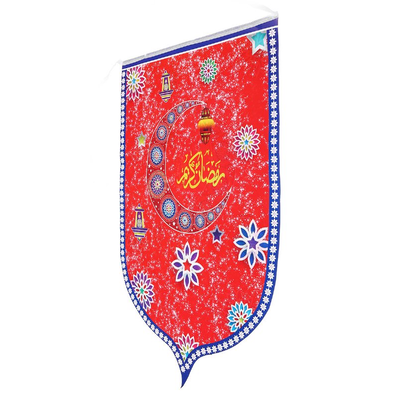 8st Ramadan Mubarak Arabisk Bunting Islamisk Celebration Banner Flagga Dekorationer