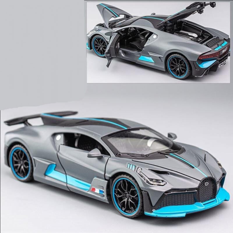 Alloy Sport Car Bugatti Divo Öppna Dörrar Ljudljus