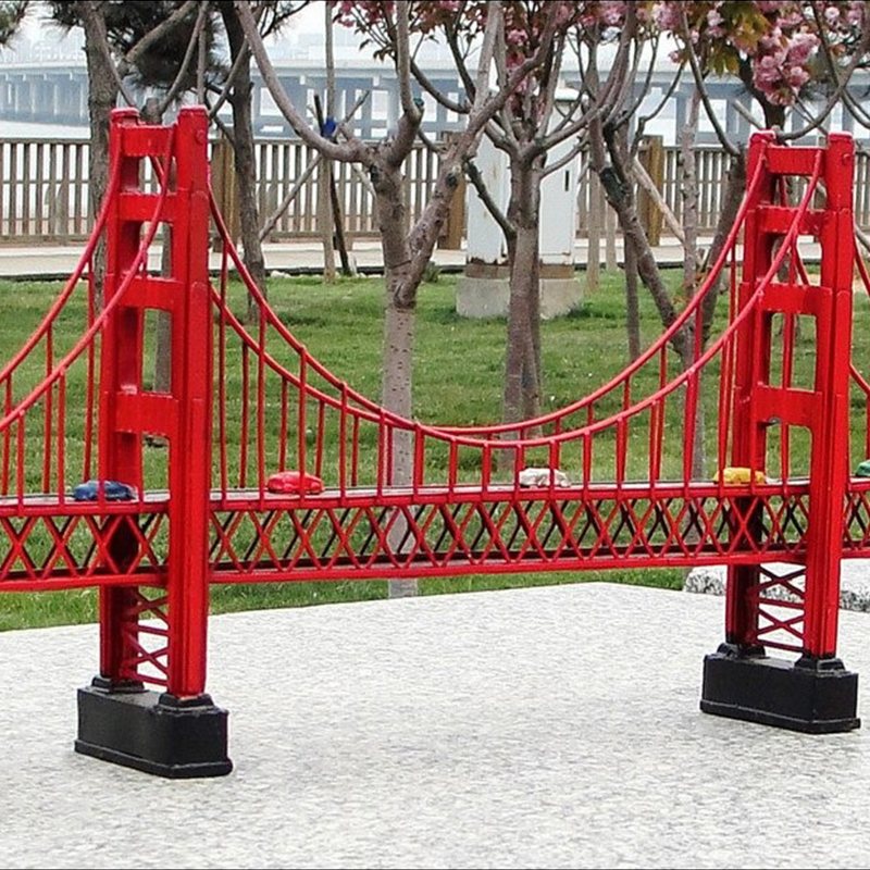 Antik Klassisk Golden Gate Bridge I San Francisco Modell Retro Vintage