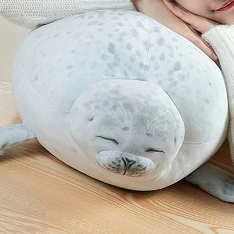 Arg Blob Seal Plysch Fyllda Kudde Chubby 3d Sea Lion Doll