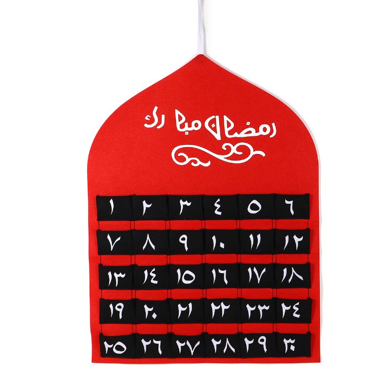 Barn Arabisk Mdf Ramadan Adventskalender 30 Fickor Eid Mubarak Gör-det-själv Husinredning