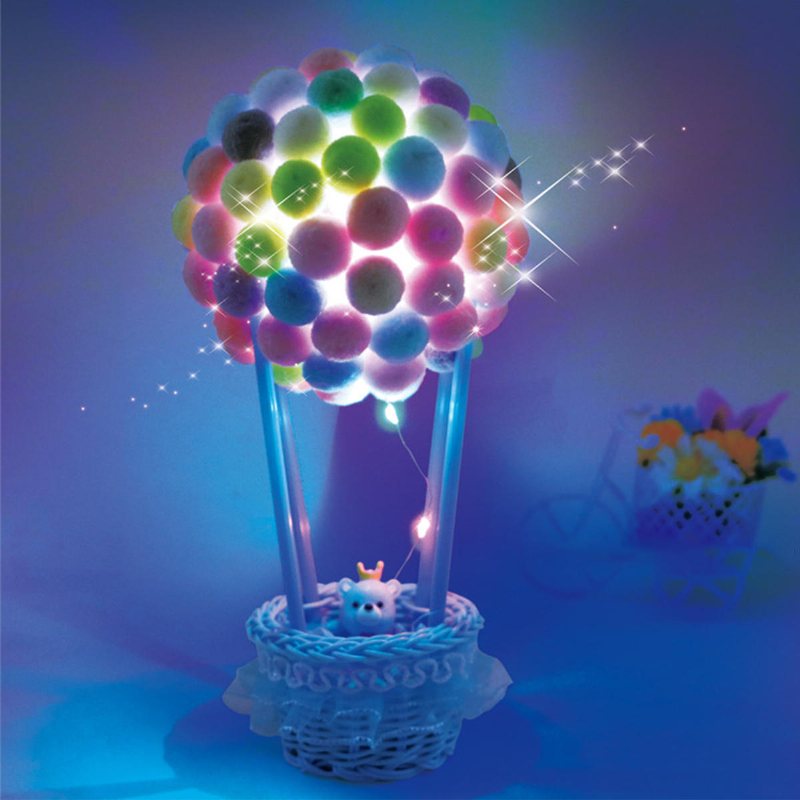 Diy Luminous Ball Surrning Varmluftsballong Lysande Ornament Bordsskiva Nattljus