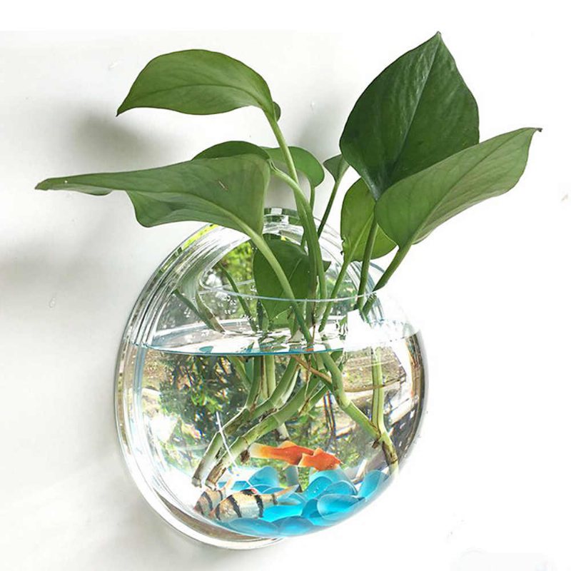 Fish Tank Aquarium Väggmonterad Akryl Pot Bowl