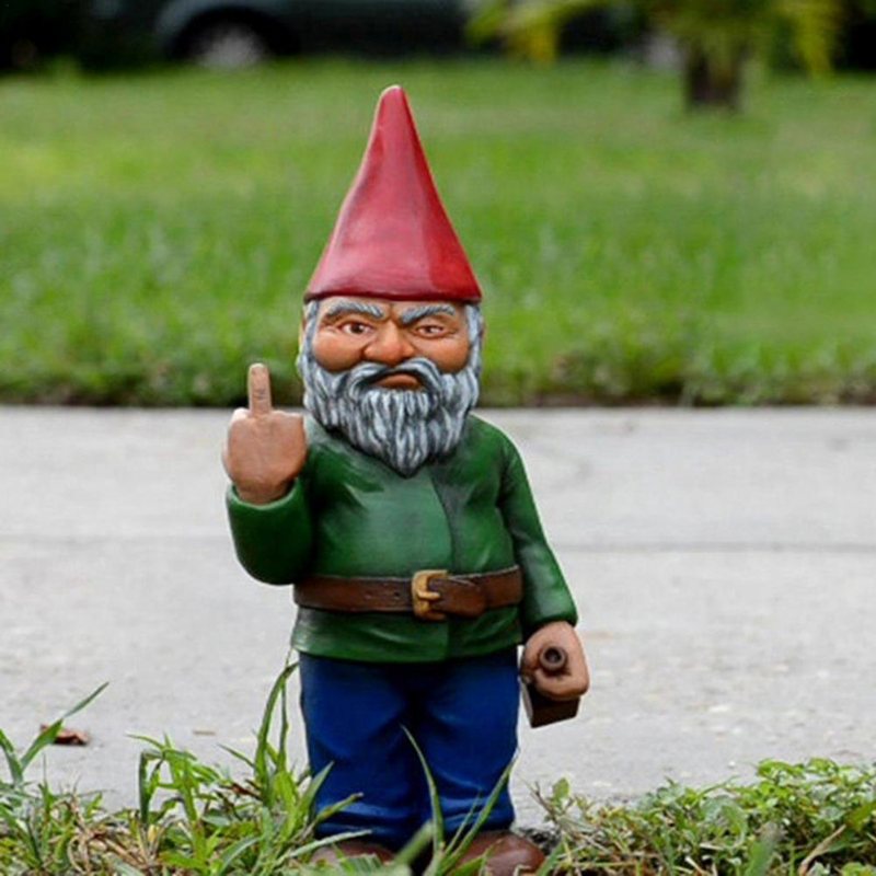 Gnome Staty Långfinger Harts Mikro Landskap Trädgård Dekoration