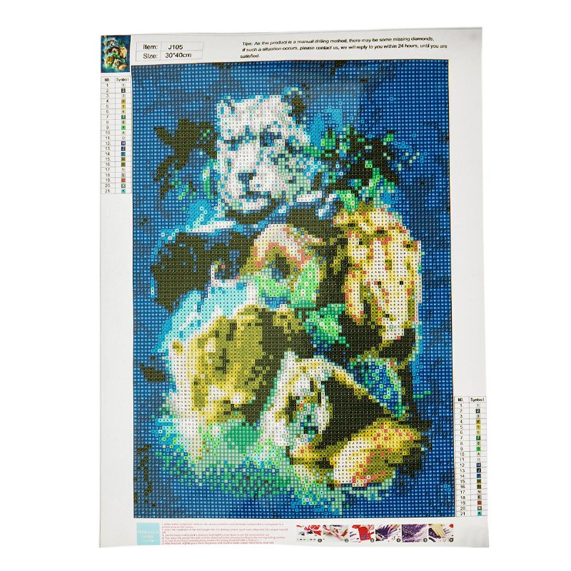 Gör-det-själv 5d-diamantmålningar Tiger Lion Broderi Cross Crafts Stitch Tool Kit