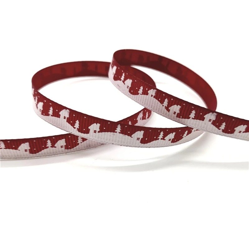 Julband Tryckta Grosgrain-band För Presentförpackning 5yards 10mm