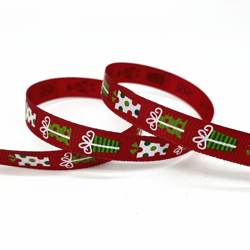 Julband Tryckta Grosgrain-band För Presentförpackning 5yards 10mm