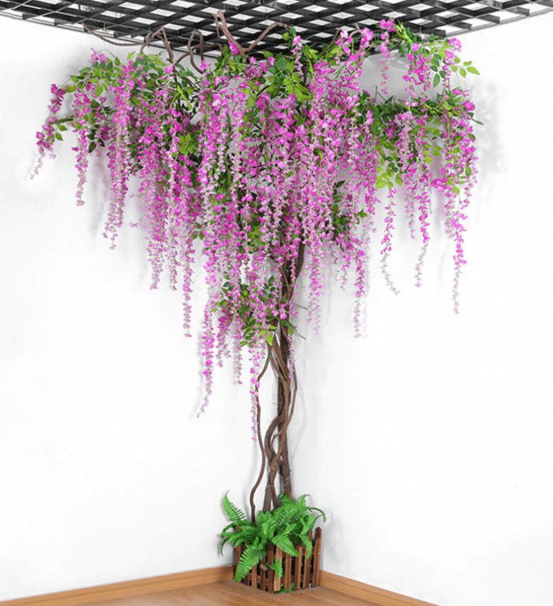 Konstgjorda Blommor Dekorativ Wisteria Vine Silk Garland