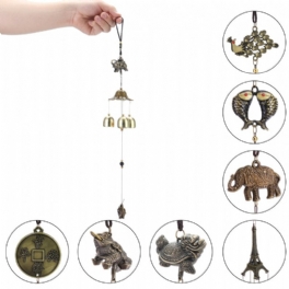 Koppar Lucky Feng Shui Wind Chime Hängande Bell Jingle Dörrande Charm