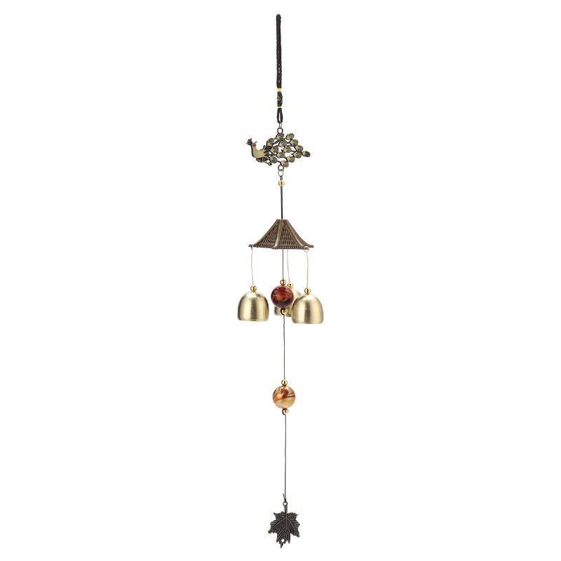 Koppar Lucky Feng Shui Wind Chime Hängande Bell Jingle Dörrande Charm