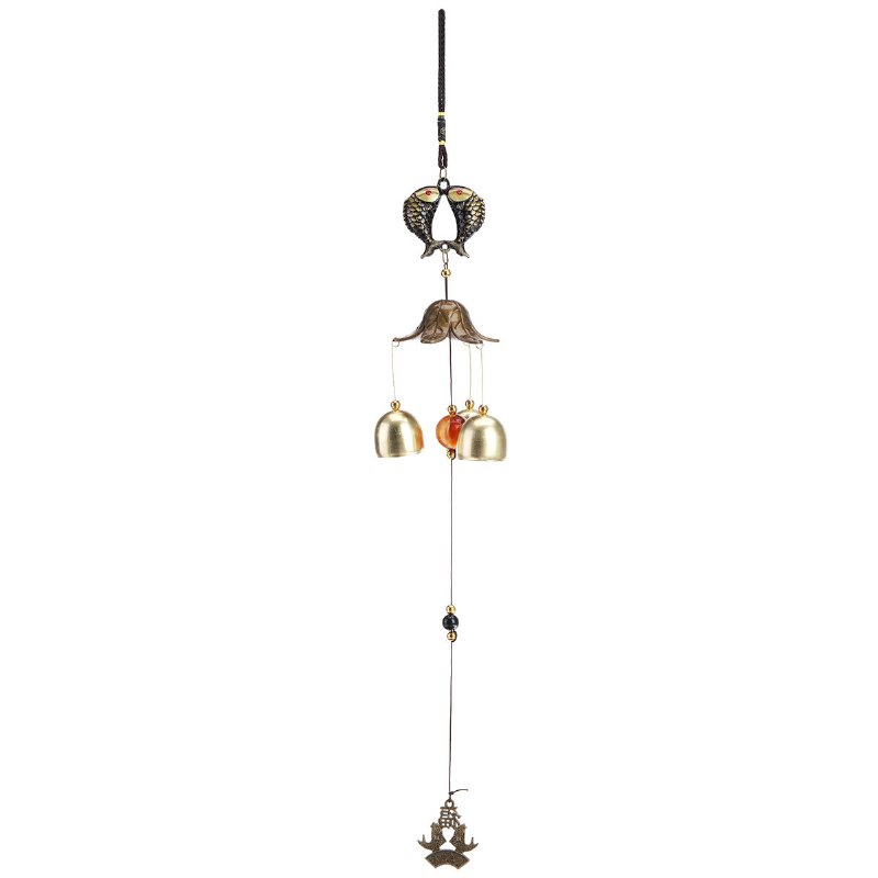 Koppar Lucky Feng Shui Wind Chime Hängande Bell Jingle Dörrande Charm