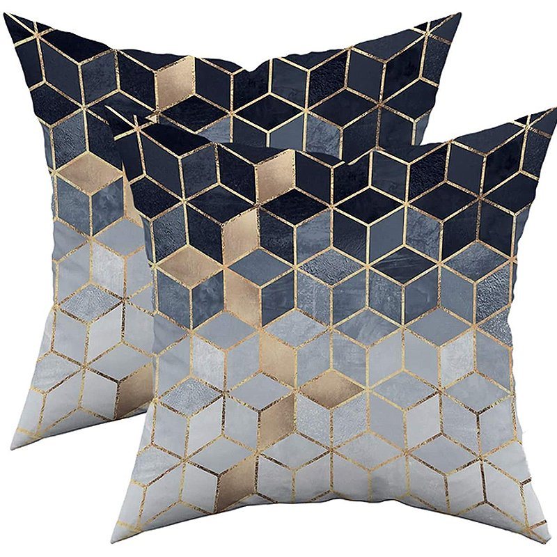 Kuddfodral Geometri Print Mysiga Snäckskal För Bäddsoffa