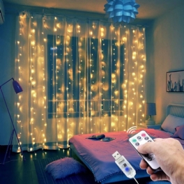 Led Gardin Garland Usb String Lights Fairy Festoon Med Fjärrkontroll