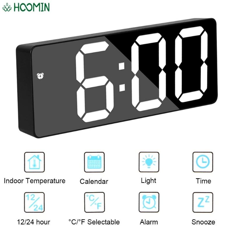 Led-klocka Display Digital Elektronisk Röststyrning