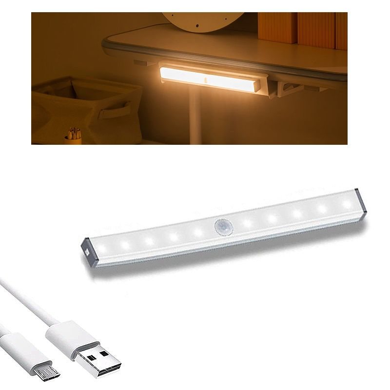 Led Nattljus Rörelsesensor Trådlös Usb Uppladdningsbar Nattlampa