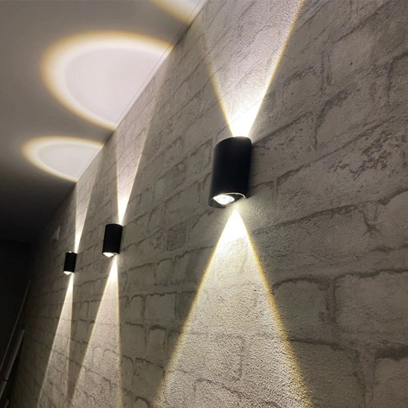 Led Vägglampa Utomhus Vattentät Trädgårdsbelysning Aluminium Ip65