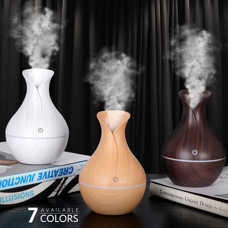 Luftfuktare Usb Elektrisk Aroma Diffuser Aromaterapi Mist Maker Led