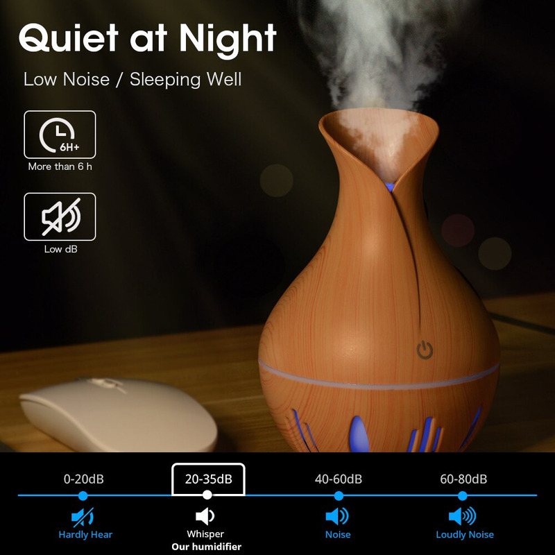 Luftfuktare Usb Elektrisk Aroma Diffuser Aromaterapi Mist Maker Led