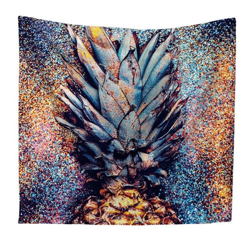 Mandala Tapestry Akvarell Ananas Print Indiska Vägghängande Heminredning