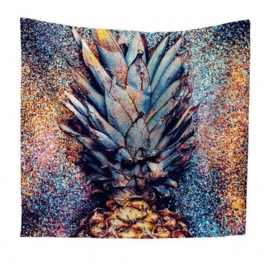 Mandala Tapestry Akvarell Ananas Print Indiska Vägghängande Heminredning