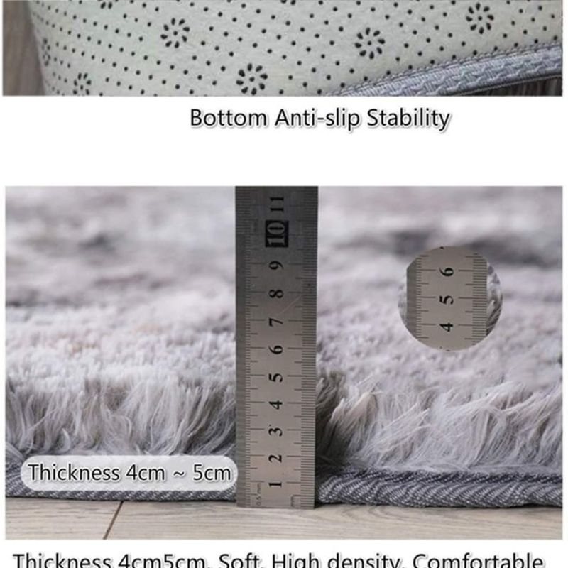 Matta Fluffig Rund För Vardagsrum Heminredning Sovrum Golvmatta Dekoration