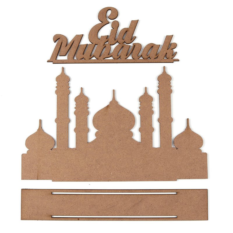 Mdf Eid Ramadan Mubarak Adventskalender Nedräkning Diy Stand Hemdekorationer