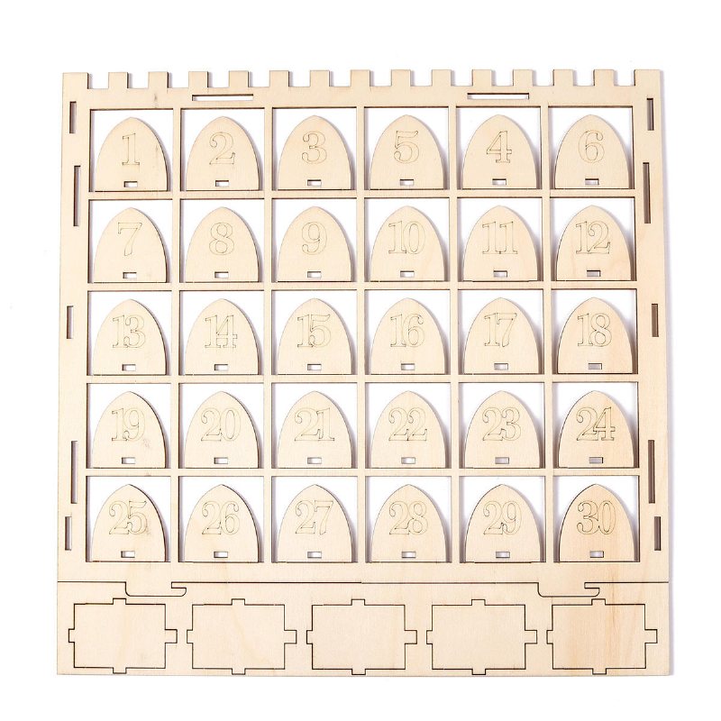 Mdf Trä Ramadan Adventskalender Diy Hus Lådor Stativ Dekorationer