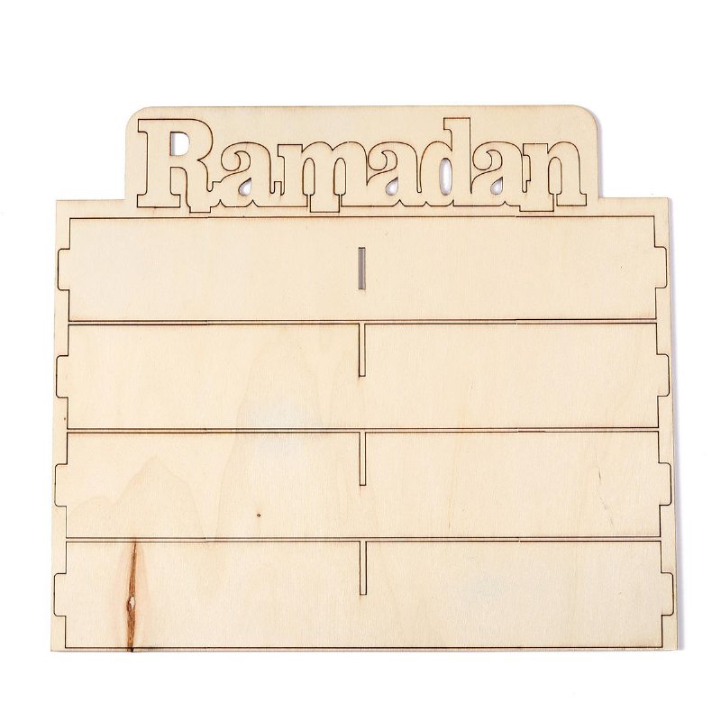 Mdf Trä Ramadan Adventskalender Diy Hus Lådor Stativ Dekorationer