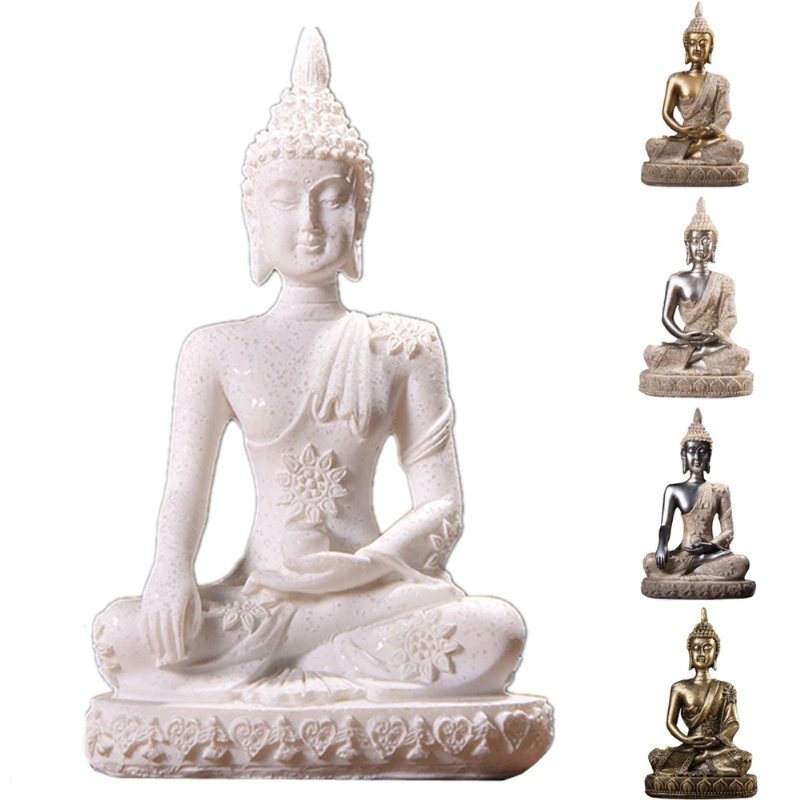 Miniatyr Buddha Staty Dekorativ Prydnad Figur