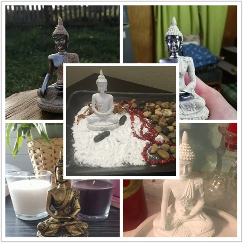 Miniatyr Buddha Staty Dekorativ Prydnad Figur