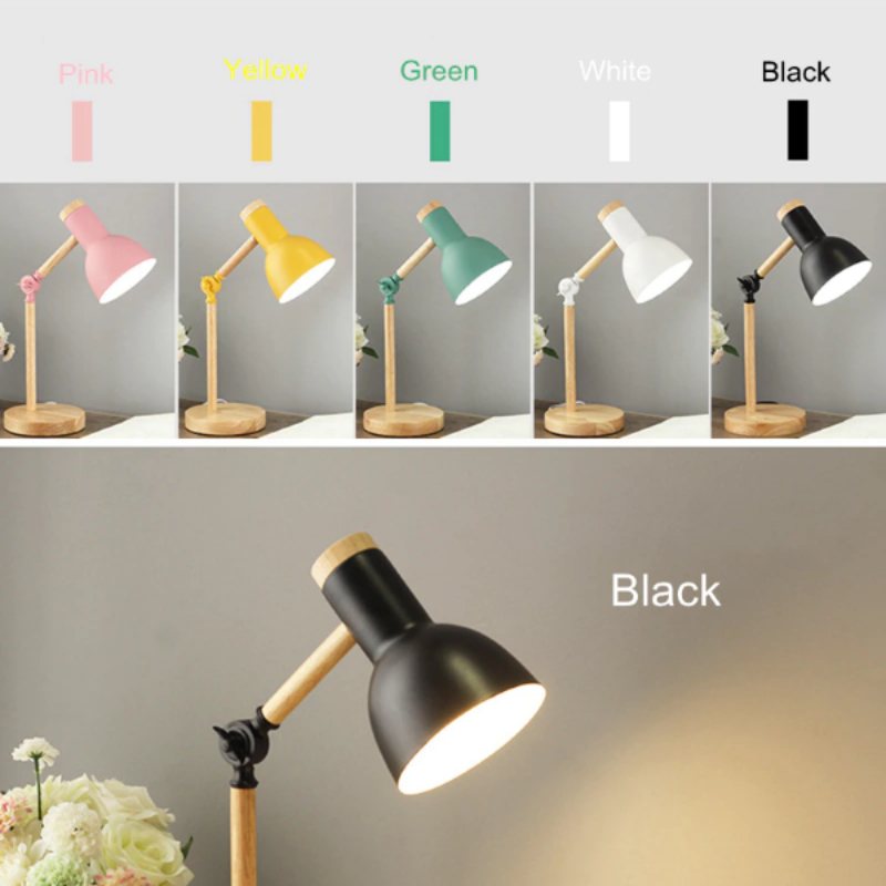 Nordic Wooden Lamp Led Justerbar & Vikbar