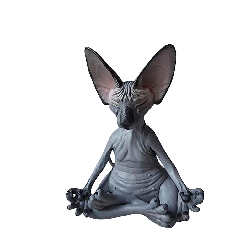 Resin Sphynx Cat Figurine Heminredning