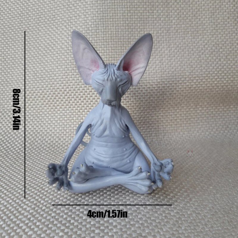 Resin Sphynx Cat Figurine Heminredning