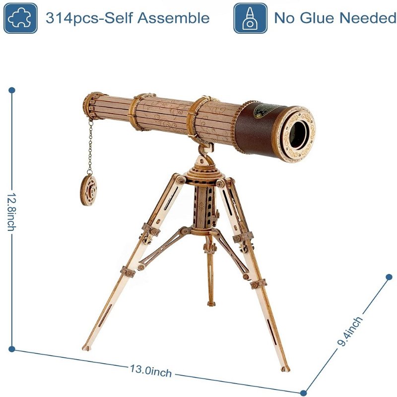 Teleskop 3d Trämodell Byggsatser