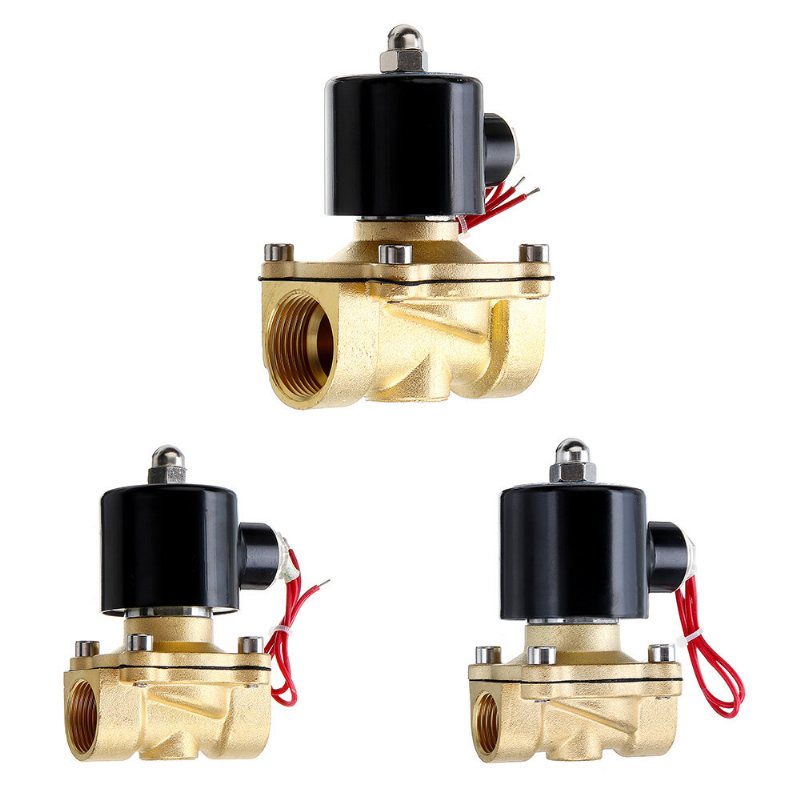 1/2 3/4 1 Tum 12v Elektrisk Magnetventil Pneumatisk Ventil För Vatten Luft Gas Mässing Luftventiler