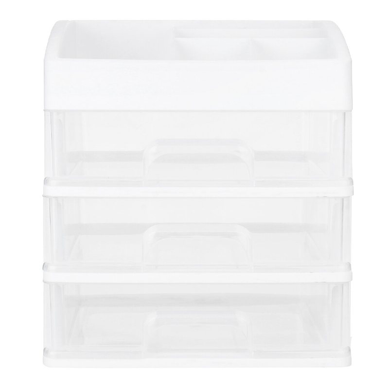 1/2/3 Lager Plast Desktop Organizer Låda Sminkhållare Box Gör Diverse Förvaringsbox Behållare