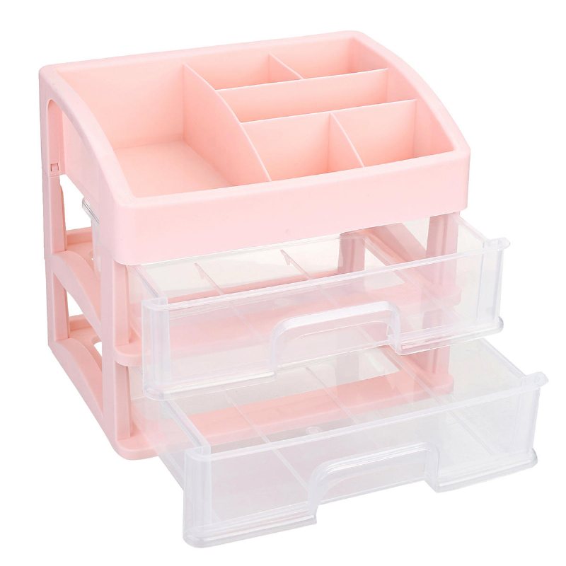 1/2/3 Lager Plast Desktop Organizer Låda Sminkhållare Box Gör Diverse Förvaringsbox Behållare