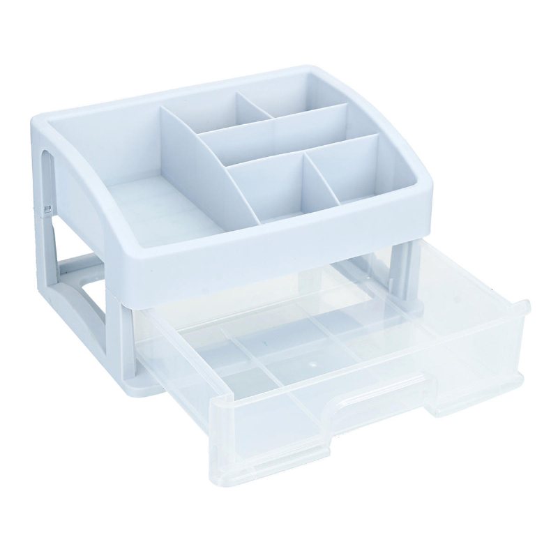 1/2/3 Lager Plast Desktop Organizer Låda Sminkhållare Box Gör Diverse Förvaringsbox Behållare