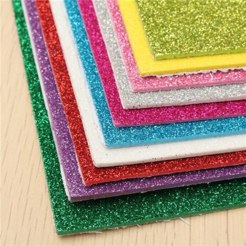 10 St 8x12 Tums Självhäftande Glitterpapperskort I Olika Färger Scrapbooking-hantverk