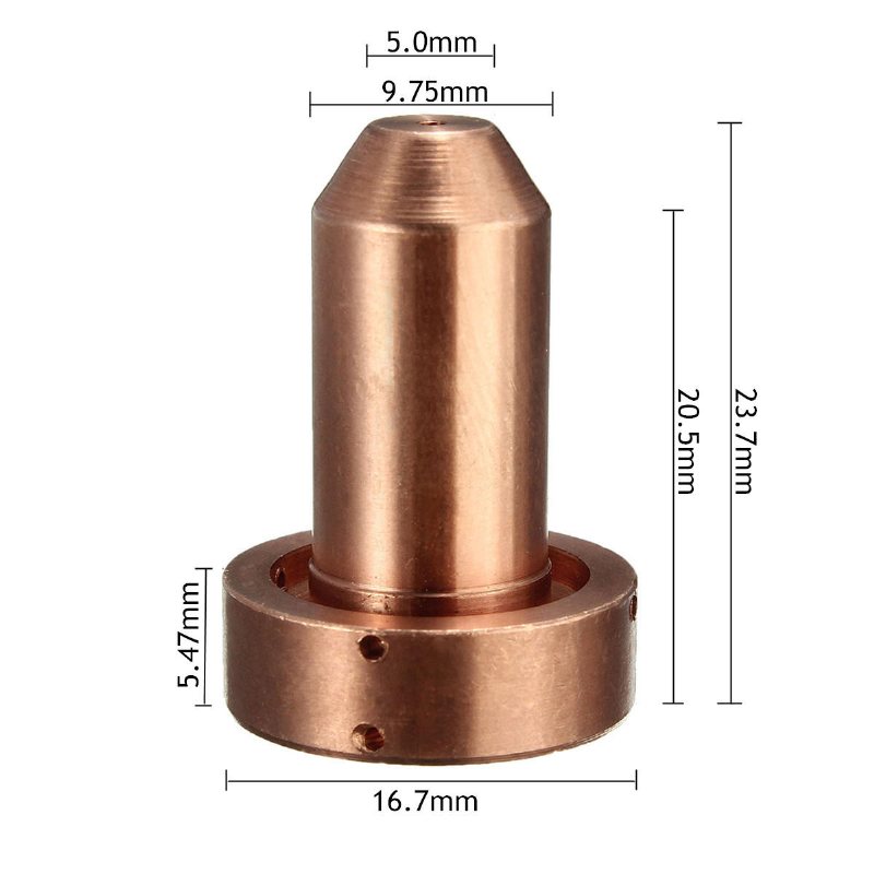 10 Styck Plasma Electrode Fit Cutter Förbrukningsmaterial Reservdelar Verktyg För Thermal Dynamics Sl60~sl100