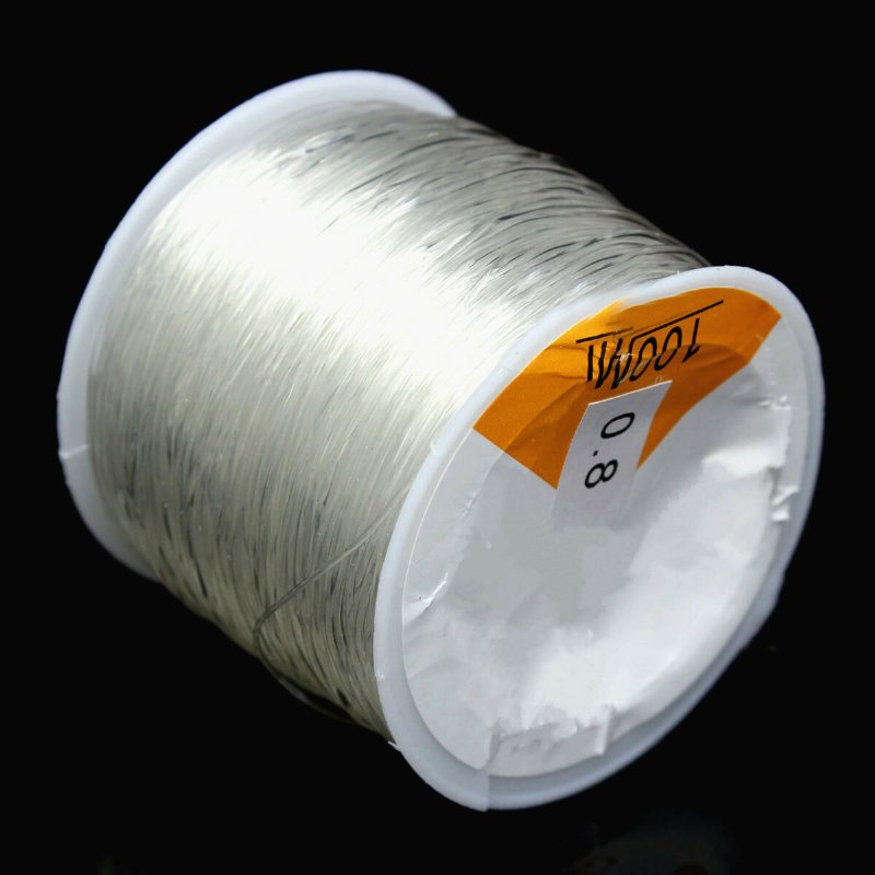 100 M Crystal Line String Tråd Stretch Elastisk Beading Cord Dichotomanthes 0.8 mm