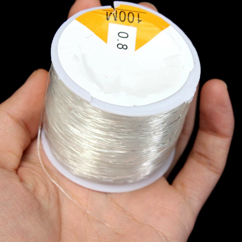 100 M Crystal Line String Tråd Stretch Elastisk Beading Cord Dichotomanthes 0.8 mm