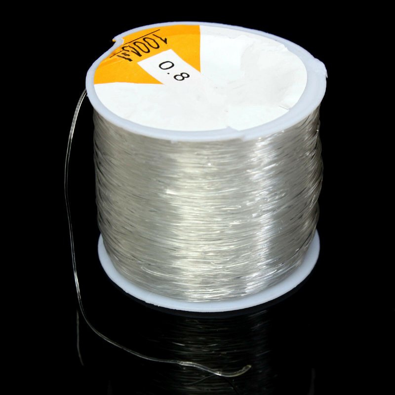 100 M Crystal Line String Tråd Stretch Elastisk Beading Cord Dichotomanthes 0.8 mm