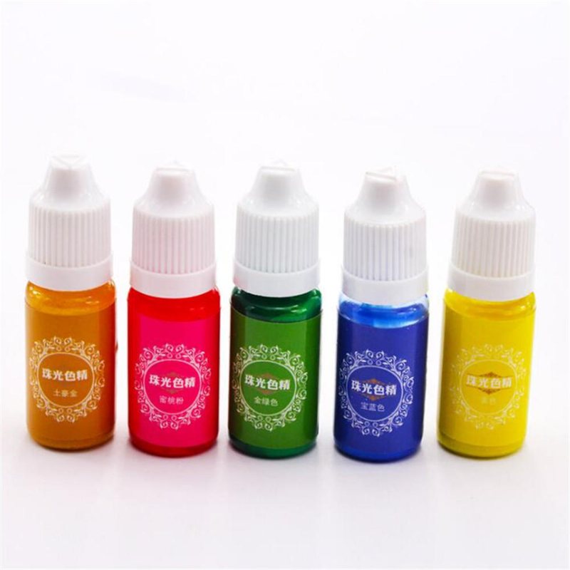 10ml Pearl Shiny Pigment 24 Färger Uv-harts Epoxiharts Lim Färgämne Diy Smycken Mögel Gör Hantverk