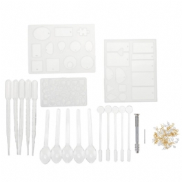 127pcs Silikonhänge Mögel Smycken Gör Halsband Diy Set Craft Easy